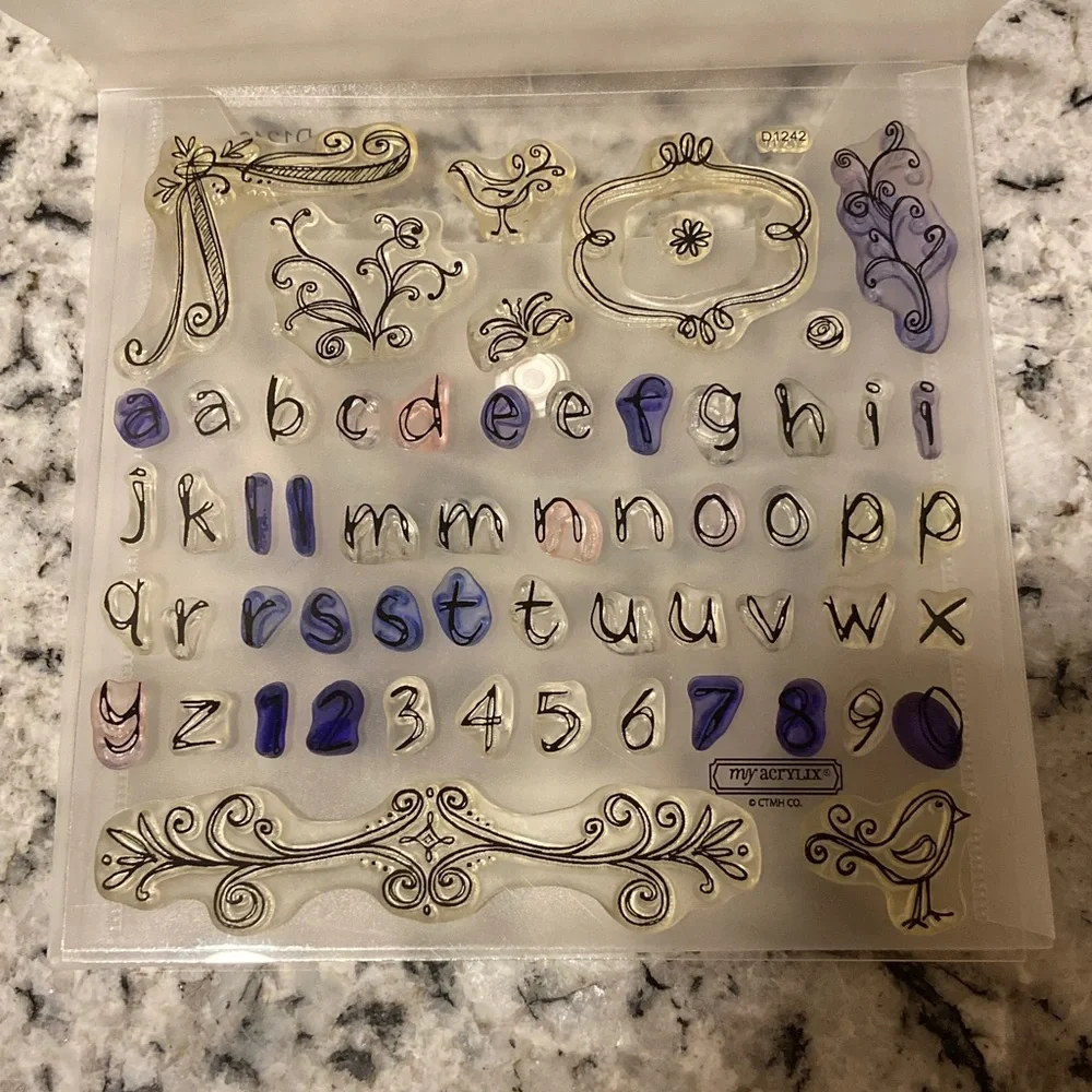 Close to my Heart Decorative Alphabet, Number, and Calendar Clear Stamps